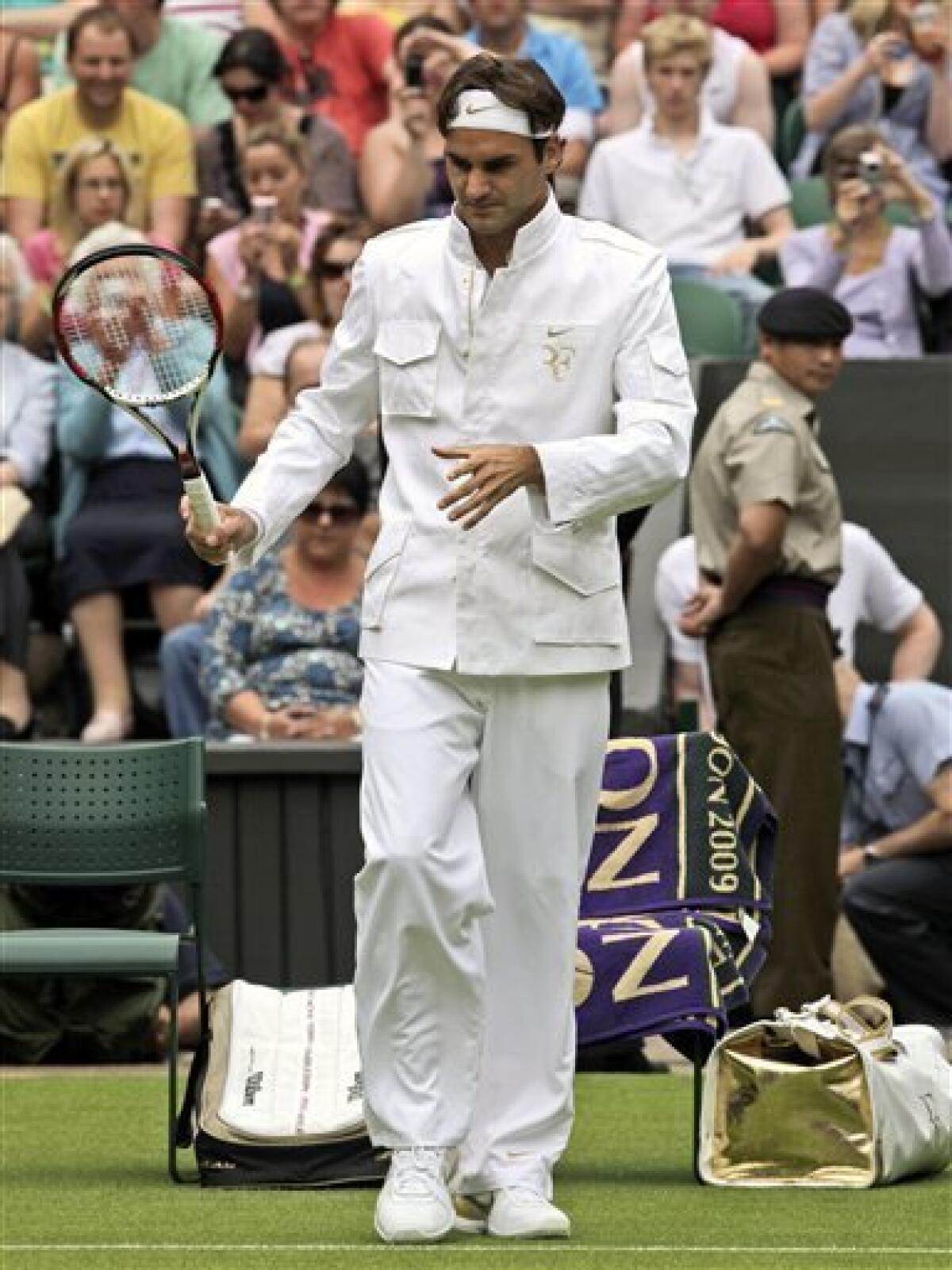 Federer white sales jacket